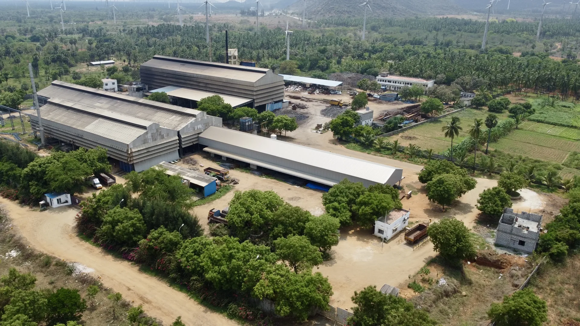 Aerial view of Ferrosco Industries manufacturing plant — Palavoor, Tirunelveli